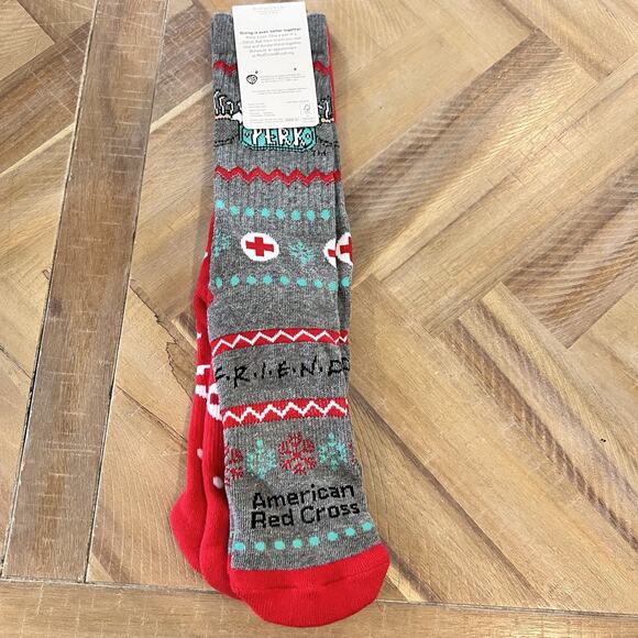 Brand New FRIENDS American Red Cross Donor 2 Pair Socks BioWorld - Picture 3 of 4